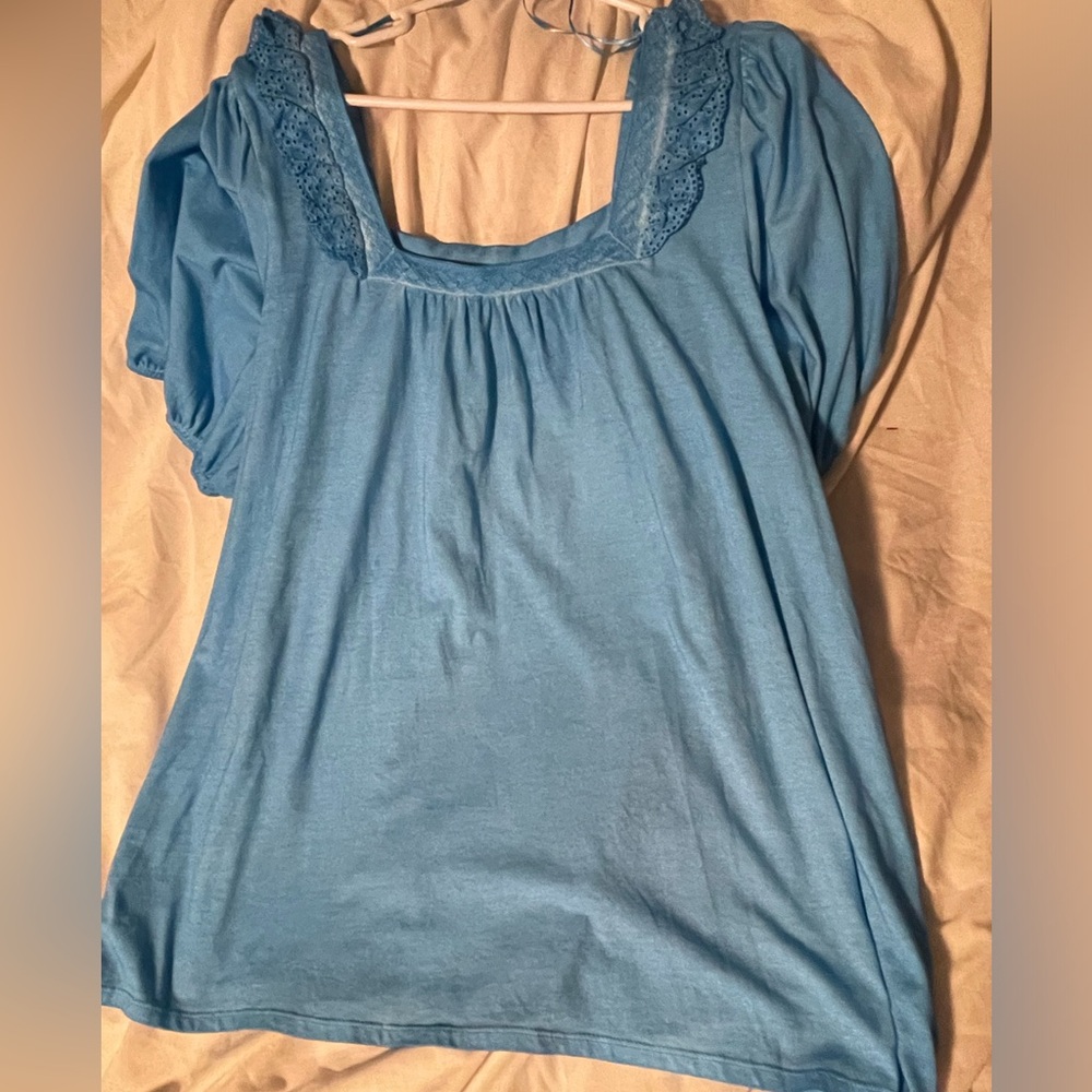 The Pioneer Woman Vibrant Blue Blouse 2X
